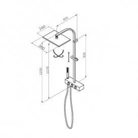 Душова система GRB Kala термостатична зі стійкою хром / білий 60460600XL