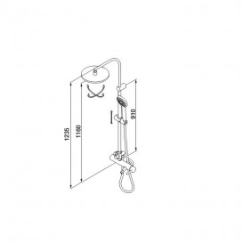 Душова система GRB Tender з термостатом верхнім і ручним душем 40431400XL