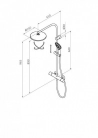 Душевая система GRB Time Black хром 47425472