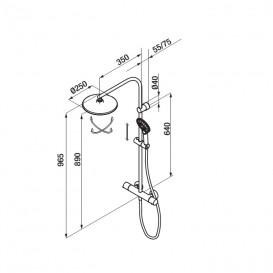 Душевая система GRB Time с термостатом хром 47432470