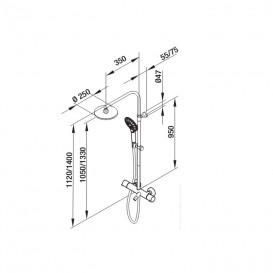Душевая система GRB Time с термостатом хром 47453470TL