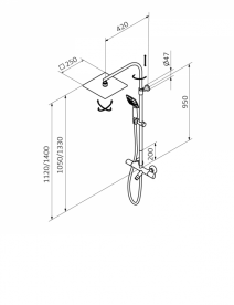 Душевая система GRB Winner хром  44450440TL