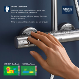 Душевая система Grohe Euphoria 310 CoolTouch с термостатом матовый никель 26726EN0