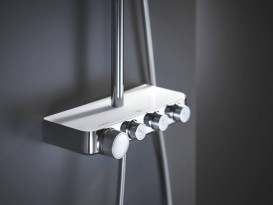 Душевая система Grohe Euphoria SmartControl 310 DUO Cube с термостатом белая луна 26508LS0