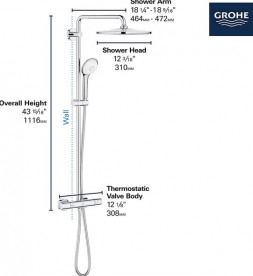 Душевая система Grohe Euphoria System 310 с термостатом хром 26726000