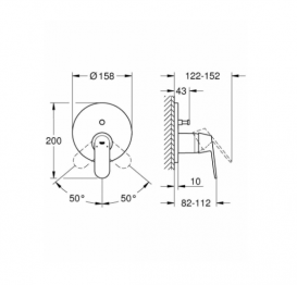 Душова система Grohe EurosmartCosmopolitan хром UA26415SC4