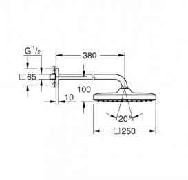 Душова система Grohe EurosmartCosmopolitan хром UA26415SC4