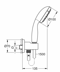 Душова система Grohe Eurosmart хром 25183004