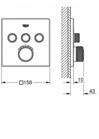 Душова система Grohe Grohtherm SmartControl Cube хром 23409SC2