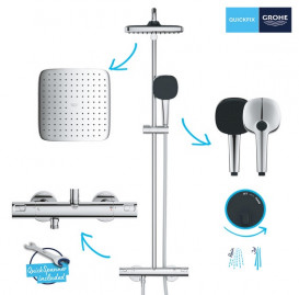 Душевая система Grohe Vitalio Comfort 250 с термостатом хром 26696001