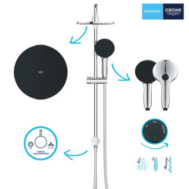 Душевая система Grohe  Vitalio System 200 Flex с термостатом Precision Flow хром UA202908TR