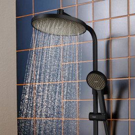 Душевая система Hansgrohe Activera S 240 1jet EcoSmart с термостатом Ecostat Fine черный матовый 28871670