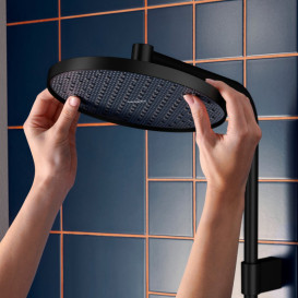 Душевая система Hansgrohe Activera S 240 1jet EcoSmart с термостатом Ecostat Fine черный матовый 28871670