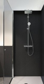 Душевая система Hansgrohe коллекция Crometta E Showerpipe 240 1jet с термостатом хром 27271000