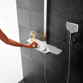 Душова система Kludi Cockpit Discovery з термостатом латунь білий / хром 8020091-00