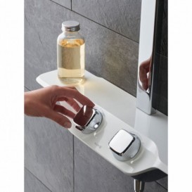 Душова система Kludi Cockpit Discovery з термостатом латунь білий / хром 8020091-00