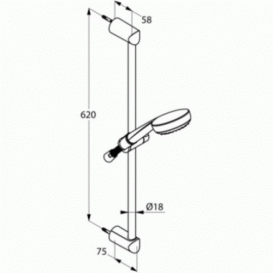 Душевая система Kludi LOGO SHOWER DUO с термостатом латунь/пластик хром 6857505-00