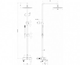 Душевая система Paffoni Blu с однорычажным смесителем хром ZCOL 632 CR