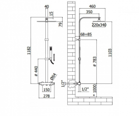 Душова система PAFFONI CITY ZCOL 665 CR