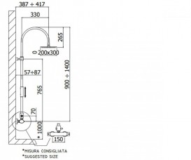 Душевая система Paffoni хром ZCOL 709 CR