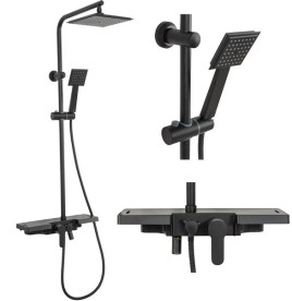 Душова система Rea Bravo із змішувачем чорний REA-P0636