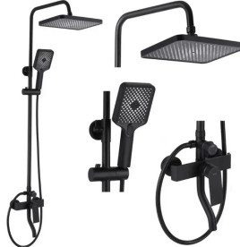 Душевая система Rea Hass со смесителем черный REA-B9968