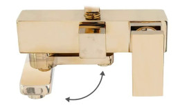 Душова система Rea Jack із змішувачем золото REA-P7008