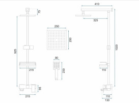 Душевая система Rea Jack со смесителем черный REA-P7009