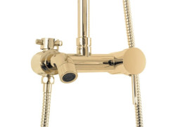 Душевая система Rea Luis со смесителем золото REA-P7006