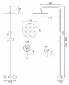 Душова система Rea Max із змішувачем хром REA-P6616