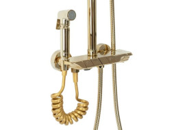 Душевая система Rea Max со смесителем золото REA-P6617