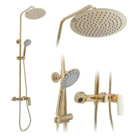 Душевая система Rea Roger со смесителем золото REA-P0692