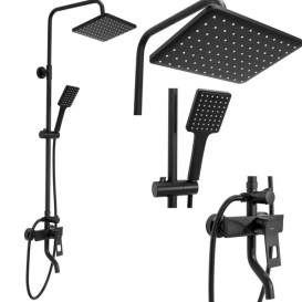 Душова система Rea Soul із змішувачем чорний REA-B9998