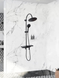 Душевая система Rea Vigo со смесителем черный REA-P7001