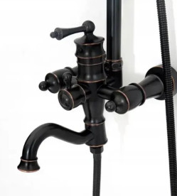 Душова система Rea Vintage із змішувачем чорний REA-P2367