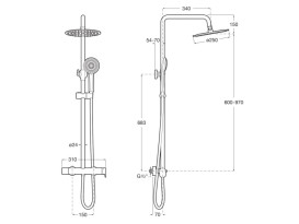 Душевая система Roca Vega Plus с однорычажным смесителем хром A5A9A6EC00