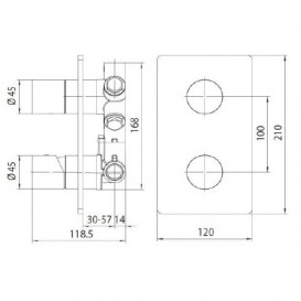 Душевая система скрытого монтажа Bossini M71237 COSMO  TONDO