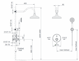 Душова система прихованого монтажу для душу Imprese Hydrant нікель ZMK031806110