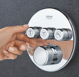 Душова система прихованого монтажу Grohe Grohtherm SmartControl з New Tempesta 250 хром UA26416SC2