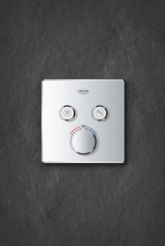Душова система прихованого монтажу Grohe Grohtherm SmartControl з Tempesta Cube 250 хром UA26415SC1