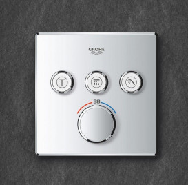 Душова система прихованого монтажу Grohe Grohtherm SmartControl з Rainshower Mono 310 Cube хром UA26405SC2