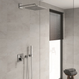 Душевая система скрытого монтажа Grohe Eurocube с верхним душем Rainshower Mono 310 Cube хром 25238000