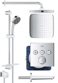 Душевая система скрытого монтажа Grohe QuickFix Grohtherm SmartControl с Vitalio Comfort 250 Cube хром UA202801C3