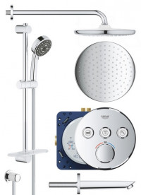 Душева система прихованого монтажу Grohe QuickFix Grohtherm SmartControl з Vitalio Start 250 хром UA202801R3