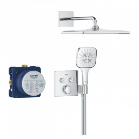 Душова система прихованого монтажу Grohe Grohtherm SmartControl з Rainshower Mono 310 Cube хром 34865000