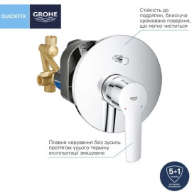 Душевая система скрытого монтажа Grohe QuickFix Start с Vitalio Start 250 хром UA202803R3