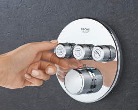 Душова система прихованого монтажу Grohe Grohtherm SmartControl з верхнім душем Rainshower SmartActive 310 хром 1039970000