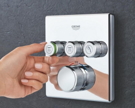 Душевая система скрытого монтажа Grohe Grohtherm SmartControl с верхним душем Rainshower SmartActive 310 Cube хром 1039980000
