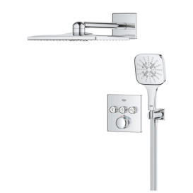 Душевая система скрытого монтажа Grohe Grohtherm SmartControl с верхним душем Rainshower SmartActive 310 Cube хром 1039980000