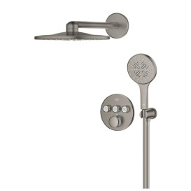 Душева система прихованого монтажу Grohe Grohtherm SmartControl із Rainshower SmartActive 310 графіт темний матовий 34863AL0